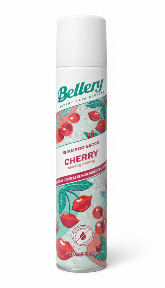 Bellery Shampoo Secco Cherry 200ml volumizzante effetto rétro con profumo di ciliegia e frutti di bosco