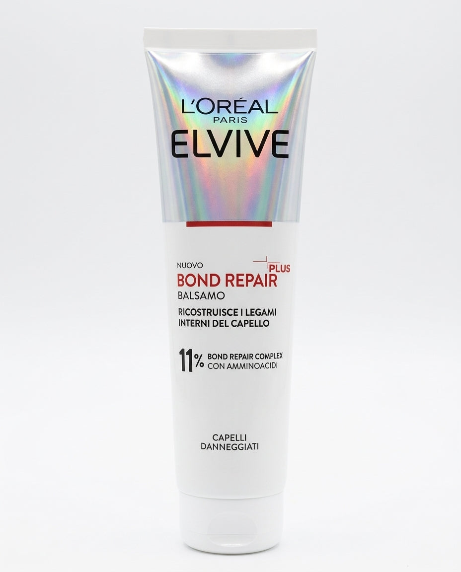 L’Oréal Paris Elvive Bond Repair+ Balsamo 150 ml – Balsamo Ristrutturante con 11% Bond Repair Complex e Amminoacidi per Capelli Danneggiati