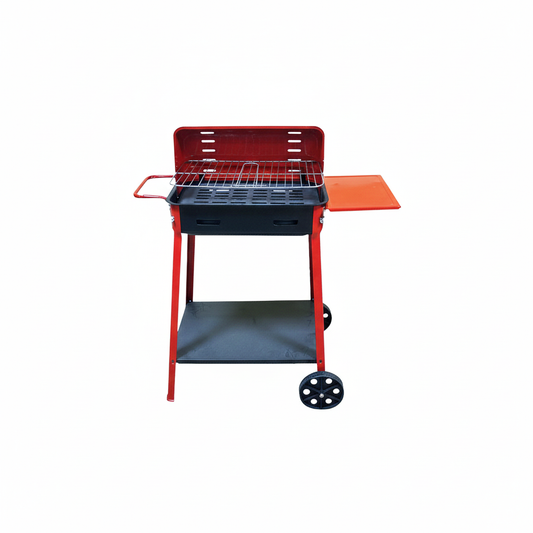 Barbecue FD D'Aluisio Minimax Top | Art. 30x45 | a Carbonella con Ruote e Appoggio Laterale | Griglia in Acciaio Cromato Regolabile | Prodotto in Italia