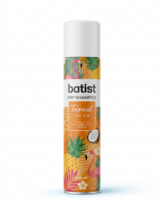 Batiste Dry Shampoo Tropical Exotic Fruits 200ml shampoo secco volumizzante cocco e frutto della passione senza acqua