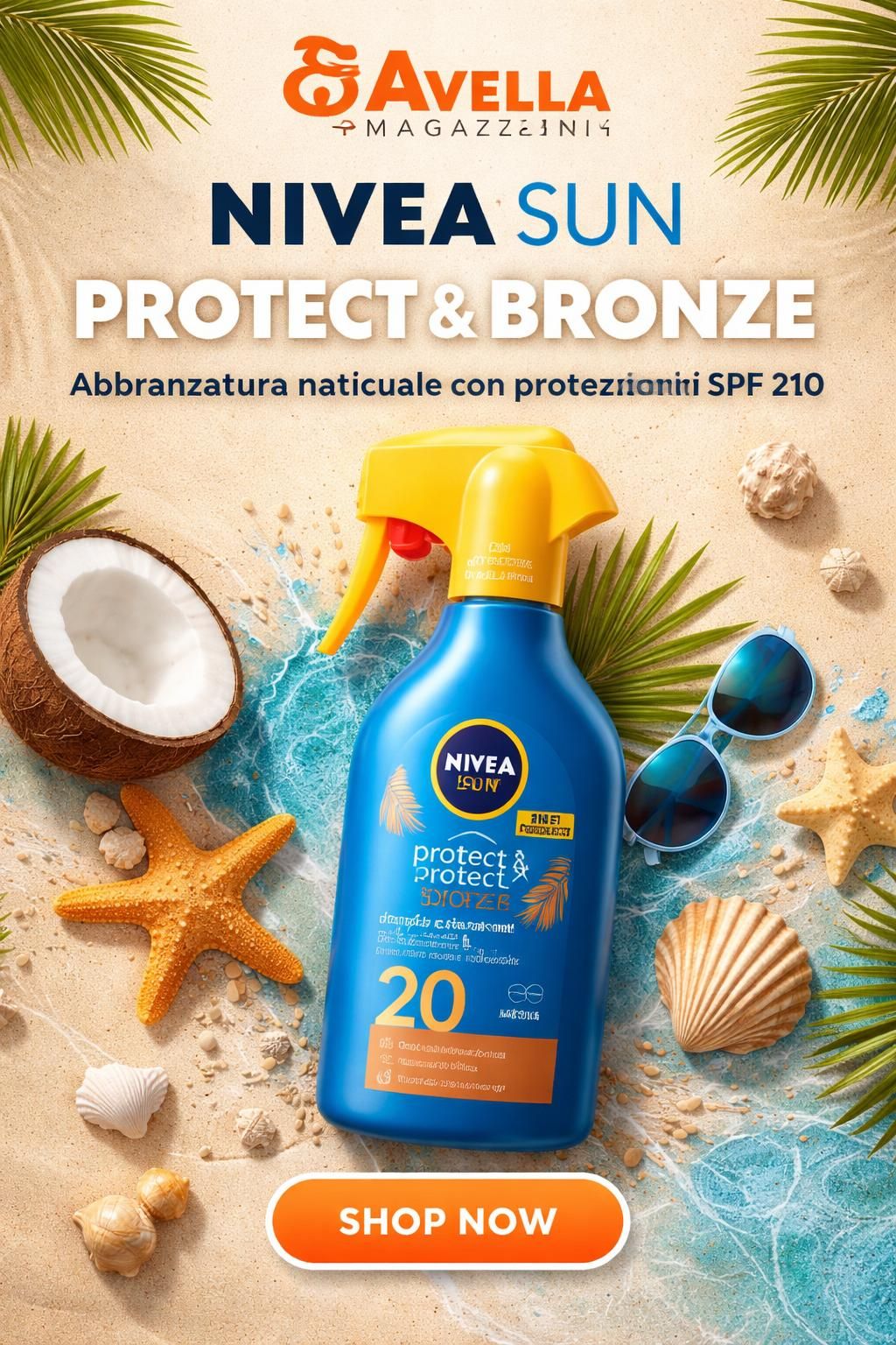 NIVEA SUN Protect & Bronze SPF 20 Spray Solare Trigger 270ml | Attivatore di Melanina per un'Abbronzatura Dorata e Uniforme | Protezione Media