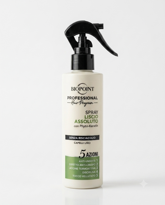 Biopoint Spray Liscio Assoluto 200ml con Phyto-Keratin anti crespo anti umidità protezione termica 230°C