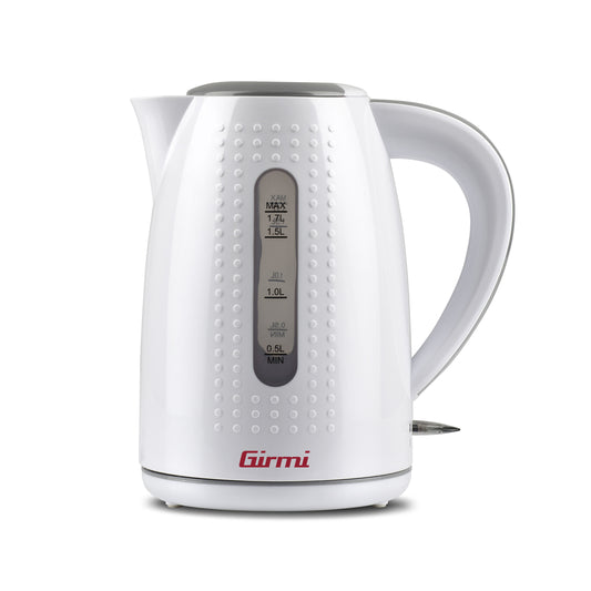 Girmi Bollitore Elettrico Rapido | Capacità 1.7 Litri | Sistema di Sicurezza Anti-Surriscaldamento | Caraffa Cordless con Base a 360° | Ideale per Tè, Tisane e Bevande Calde