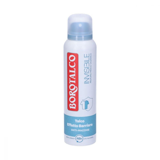BOROTALCO Invisibile Spray 150ml | Fresco Oceanico | Deodorante 48h Anti-Macchie Gialle e Bianche | Con Talco Vegetale