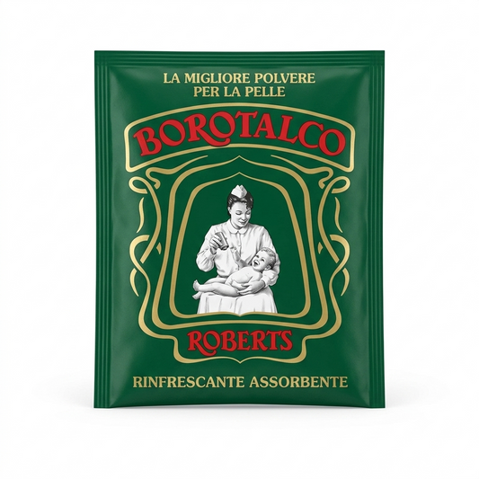 Borotalco Polvere di Talco Naturale 100g, assorbe l’umidità, rinfresca la pelle e dona una sensazione di morbidezza e comfort per tutta la famiglia.