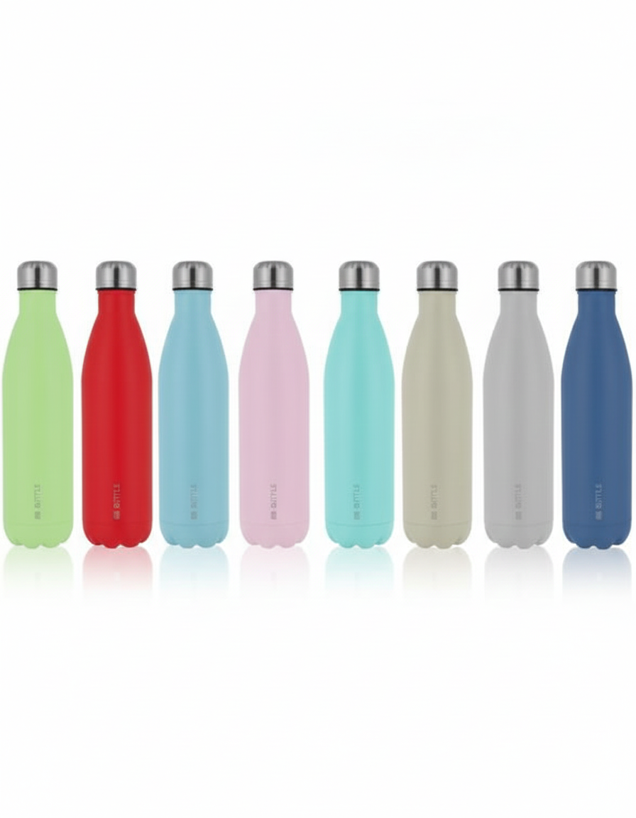 Borraccia Termica 500ml Acciaio Inox 304 - Doppia Parete Sottovuoto - Mantiene 24h Freddo/12h Caldo - Tappo Ermetico