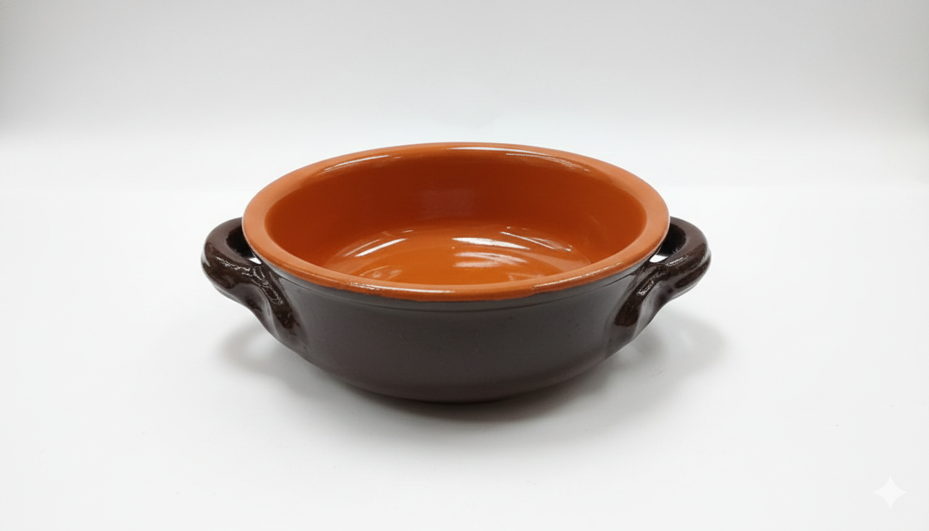 Colì Ciotola in Terracotta Modello Brunella Ø 17 cm | Fondina Artigianale per Zuppe, Legumi e Contorni | Tradizione Salentina Smaltata | Design Rustico e Resistente