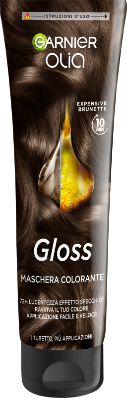 Garnier Olia Gloss Maschera Colorante Ravviva Colore – 72h Lucentezza Effetto Specchio – Con Oli di Fiori – 4 Nuance