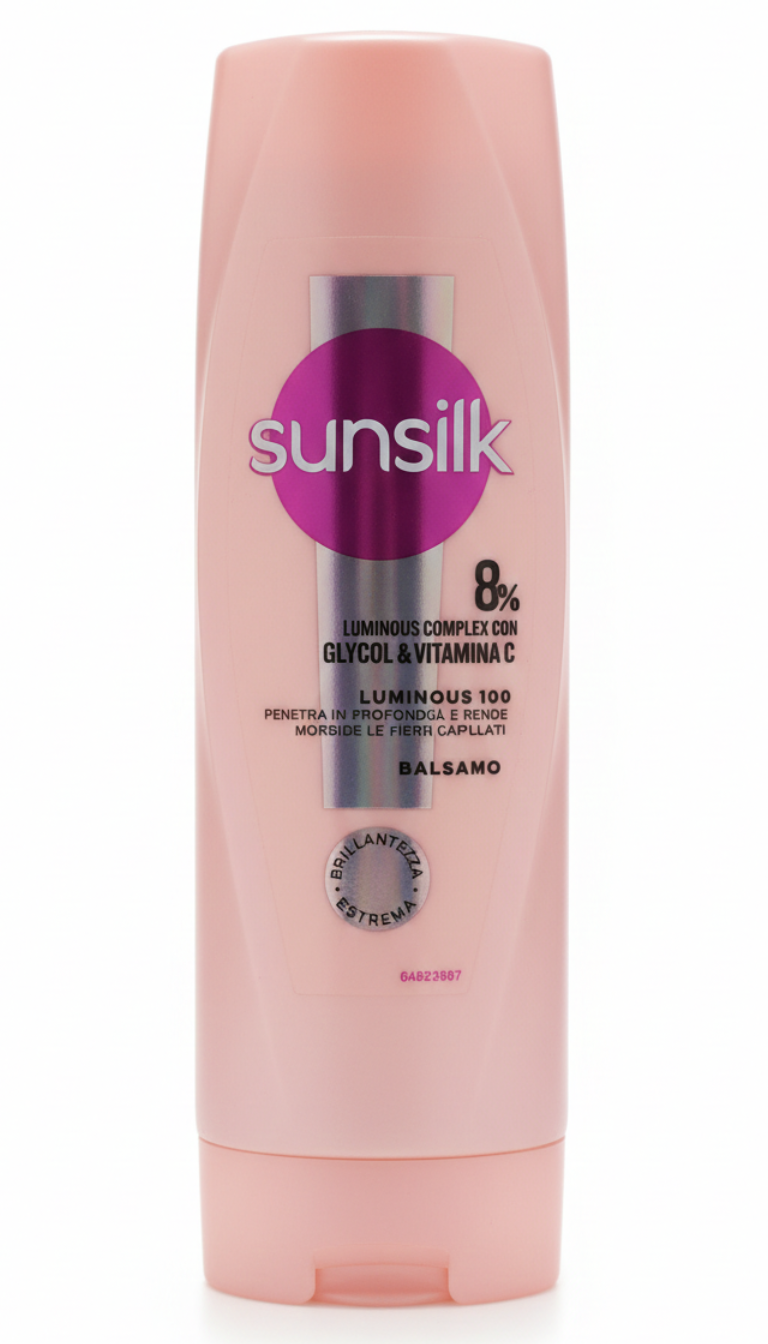 Sunsilk Balsamo Luminous Complex 250ml – Effetto Specchio con 3% Glycol & Vitamina C – Sigilla Cuticole e Massima Lucentezza