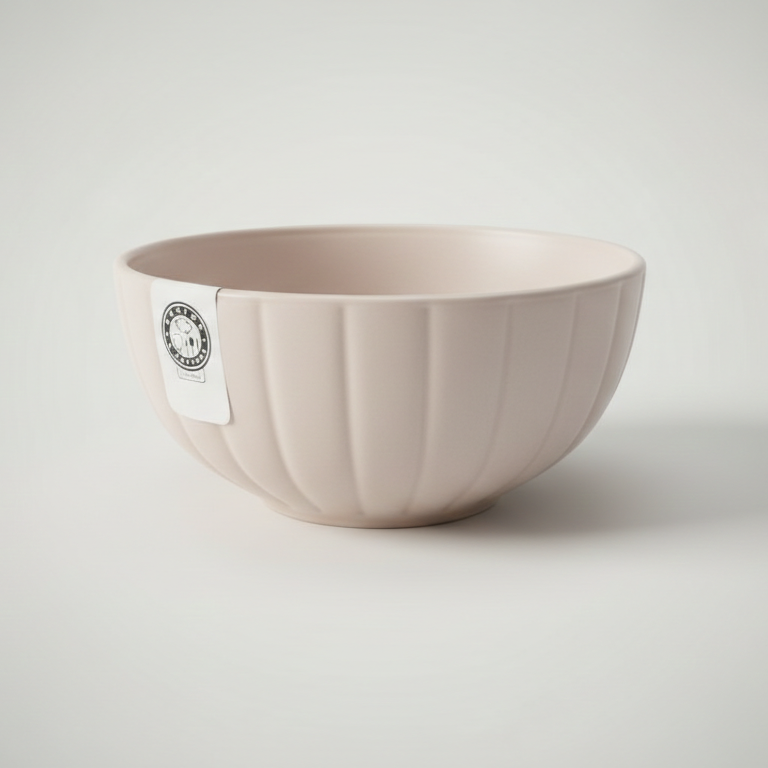 Ciotola in Ceramica STAR 750 ml – Bowl da Colazione e Zuppa Ø 15,5 cm – Design Plissé Vari Colori Pastello