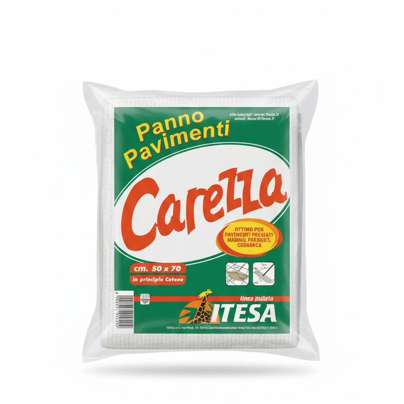ITESA Carezza Panno Pavimenti 100% Cotone 50x70 cm | Super Assorbente e Delicato | Ideale per Parquet Marmo Cotto e Ceramica | Made in Italy