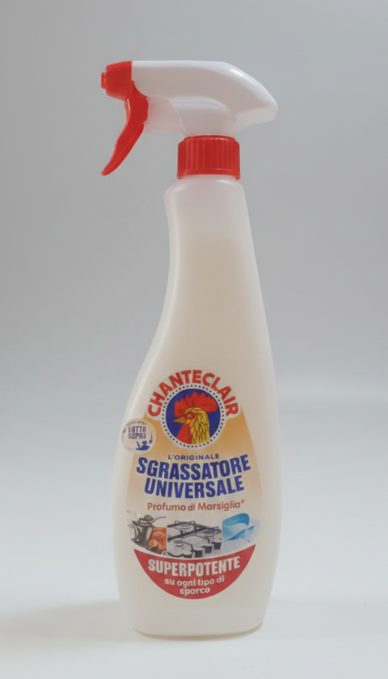 Chanteclair Sgrassatore Universale Marsiglia 600ml | Trigger Sottosopra 360° | Formula Superpotente 3-in-1: Sgrassa, Smacchia e Pulisce