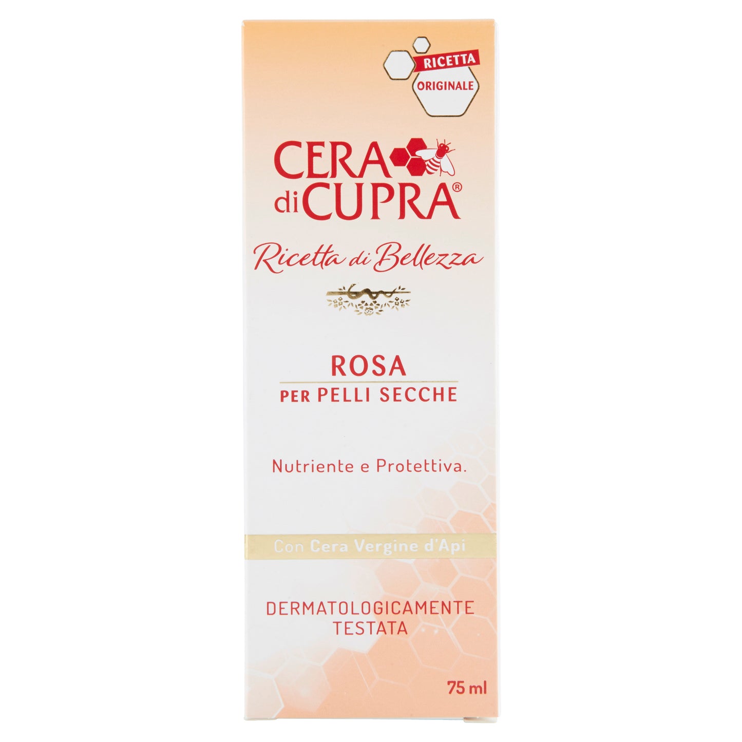 Cera Di Cupra Crema Viso Rosa 75ml - Antirughe & Nutriente Intensa - Ricetta Originale con Cera Vergine d'Api - Pelli Secche