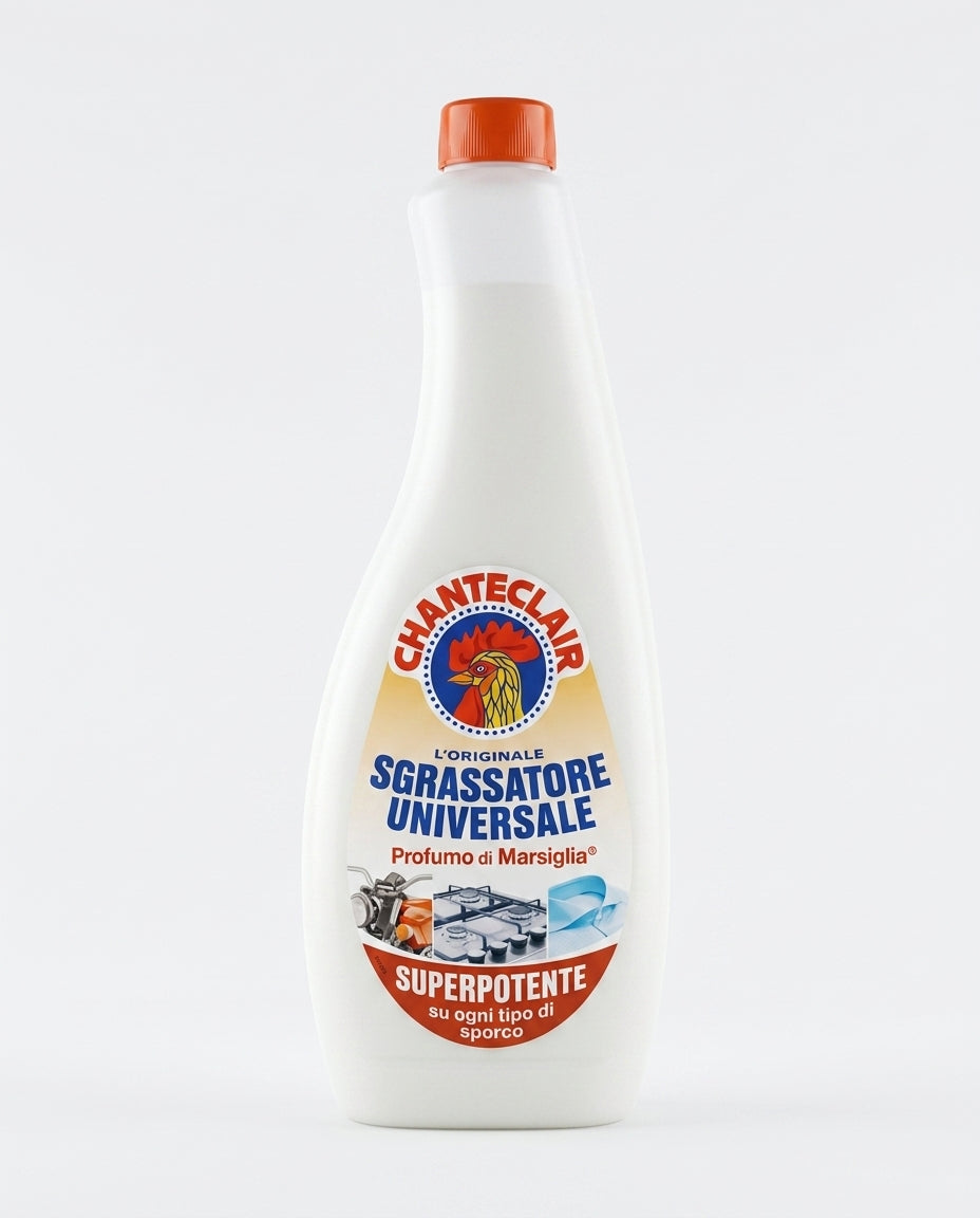 Chanteclair Sgrassatore Universale Marsiglia Ricarica 600ml | Formula Superpotente | Anti-Grasso & Sporco Ostinato | Multiuso per Ogni Superficie