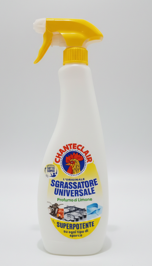 Chanteclair Sgrassatore Universale Limone 600ml | Trigger 360° Sottosopra | Formula Superpotente 3-in-1: Sgrassa, Smacchia e Pulisce