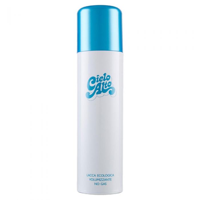 Cielo Alto Lacca Volumizzante No Gas 250 ml, fissaggio forte, volume naturale e lucentezza senza residui.