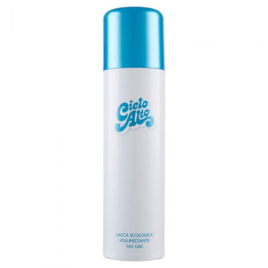 Cielo Alto Lacca Volumizzante No Gas 250 ml, fissaggio forte, volume naturale e lucentezza senza residui.