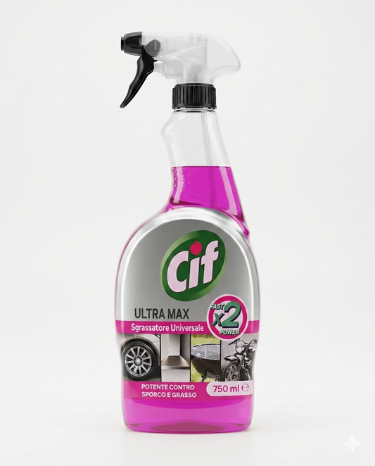 Cif Sgrassatore Universale Pink 750ml spray potente contro grasso e sporco per superfici cucina e casa