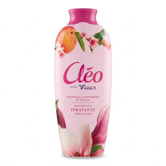 Cléo Bagnodoccia Idratante Magnolia e Nettarina di Sicilia 750 ml | Formula Delicata con Ingredienti di Origine Naturale | Profumazione Fiorita e Fruttata | Dermatologicamente Testato | Made in Italy