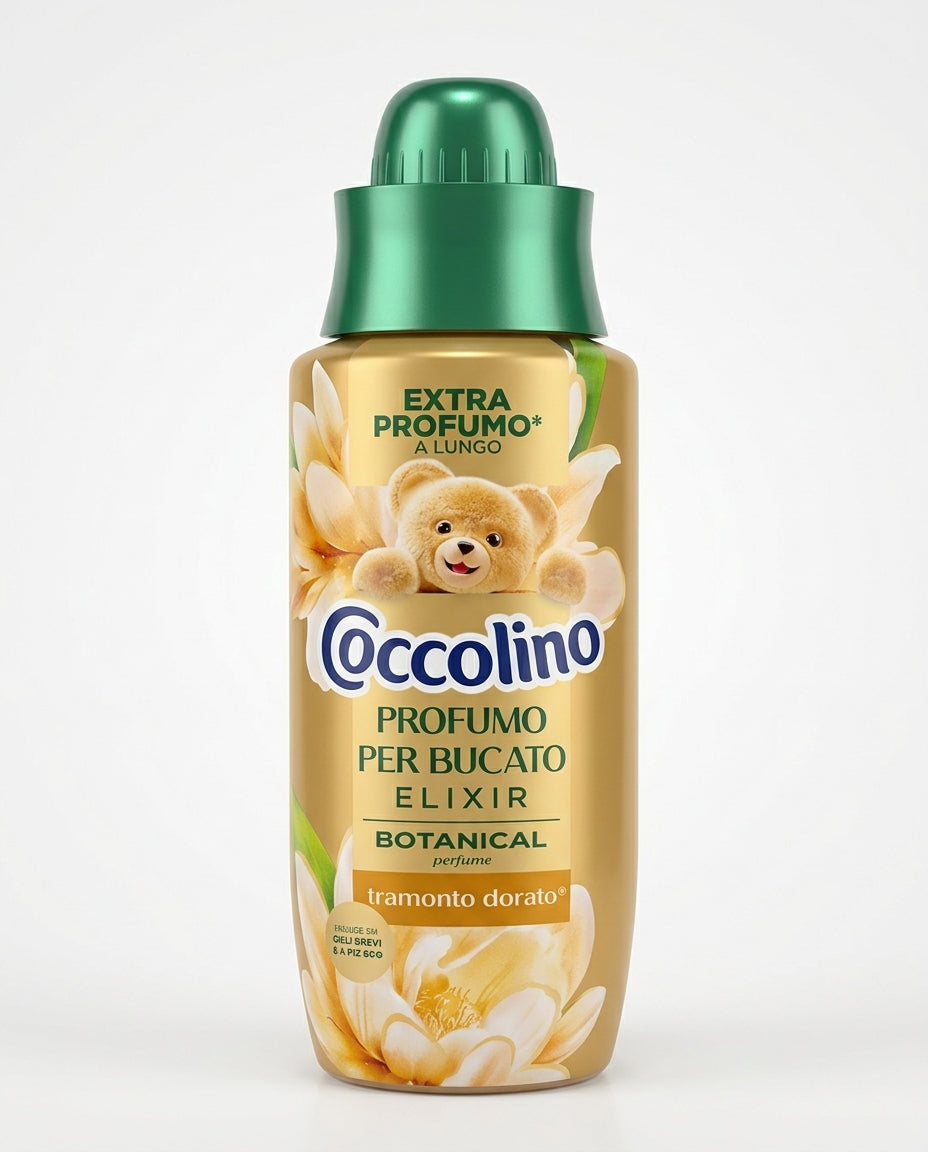 Coccolino Elixir Botanical Tramonto Dorato Profumo per Bucato 230 ml – Essenza Extra Intensa Microperle PerfumeLock
