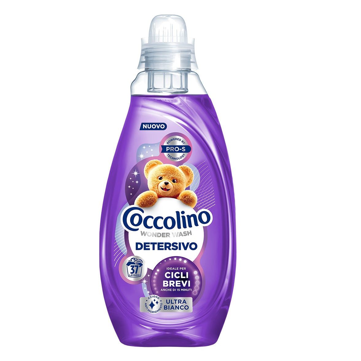 Coccolino Wonder Wash Detersivo Liquido Lavatrice 1.48L 37 Lavaggi Formula Cicli Brevi 30 Minuti