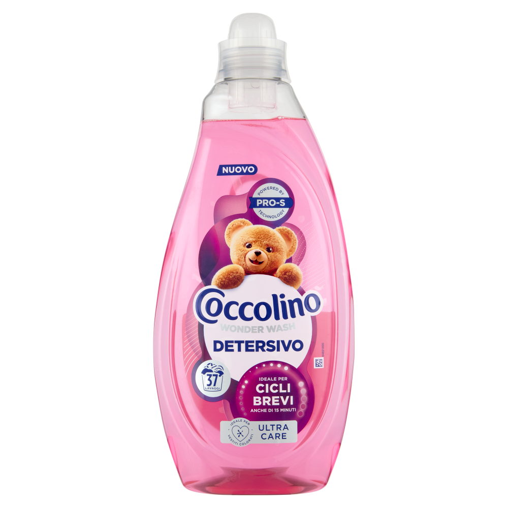 Coccolino Wonder Wash Detersivo Liquido Lavatrice 1.48L 37 Lavaggi Formula Cicli Brevi 30 Minuti