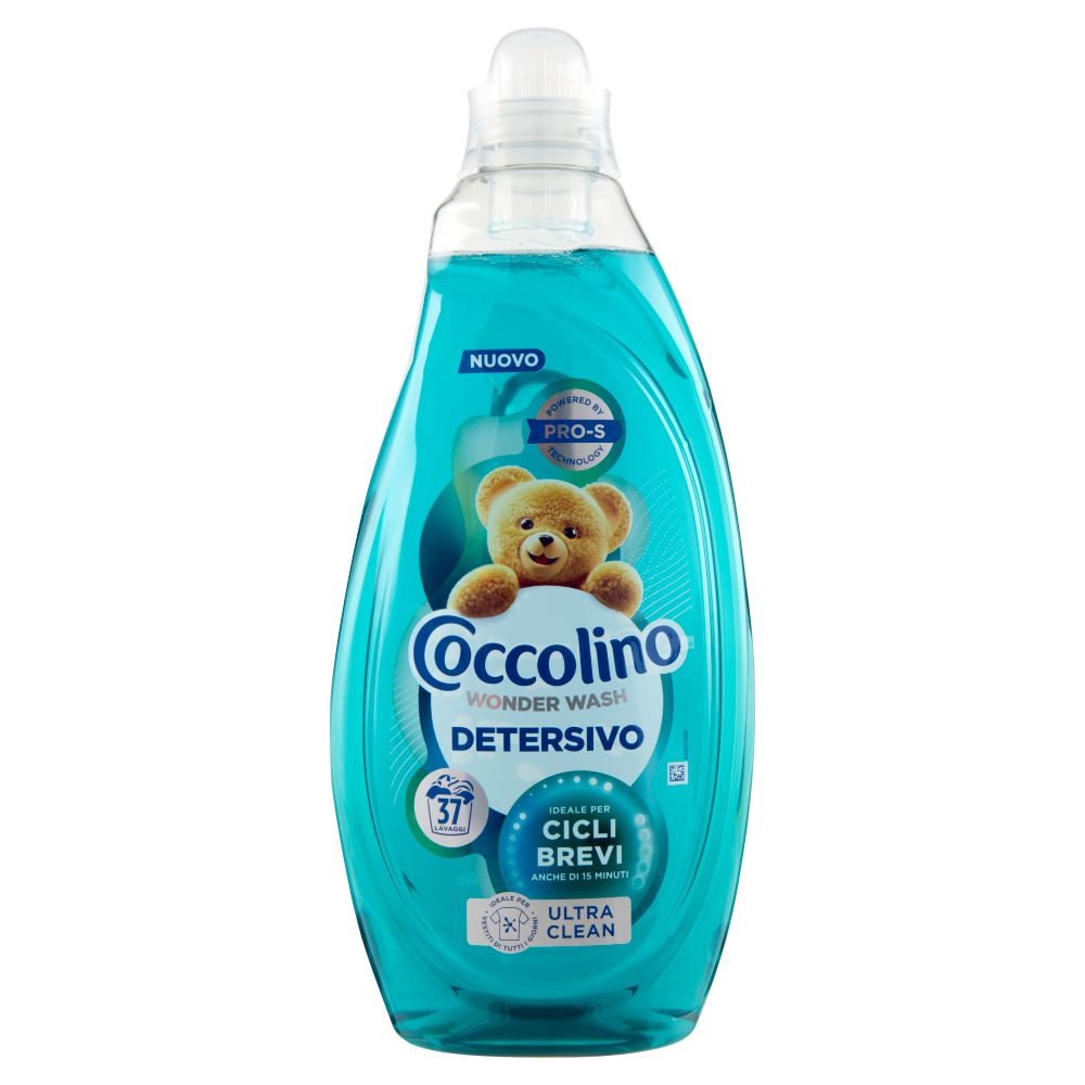 Coccolino Wonder Wash Detersivo Liquido Lavatrice 1.48L 37 Lavaggi Formula Cicli Brevi 30 Minuti