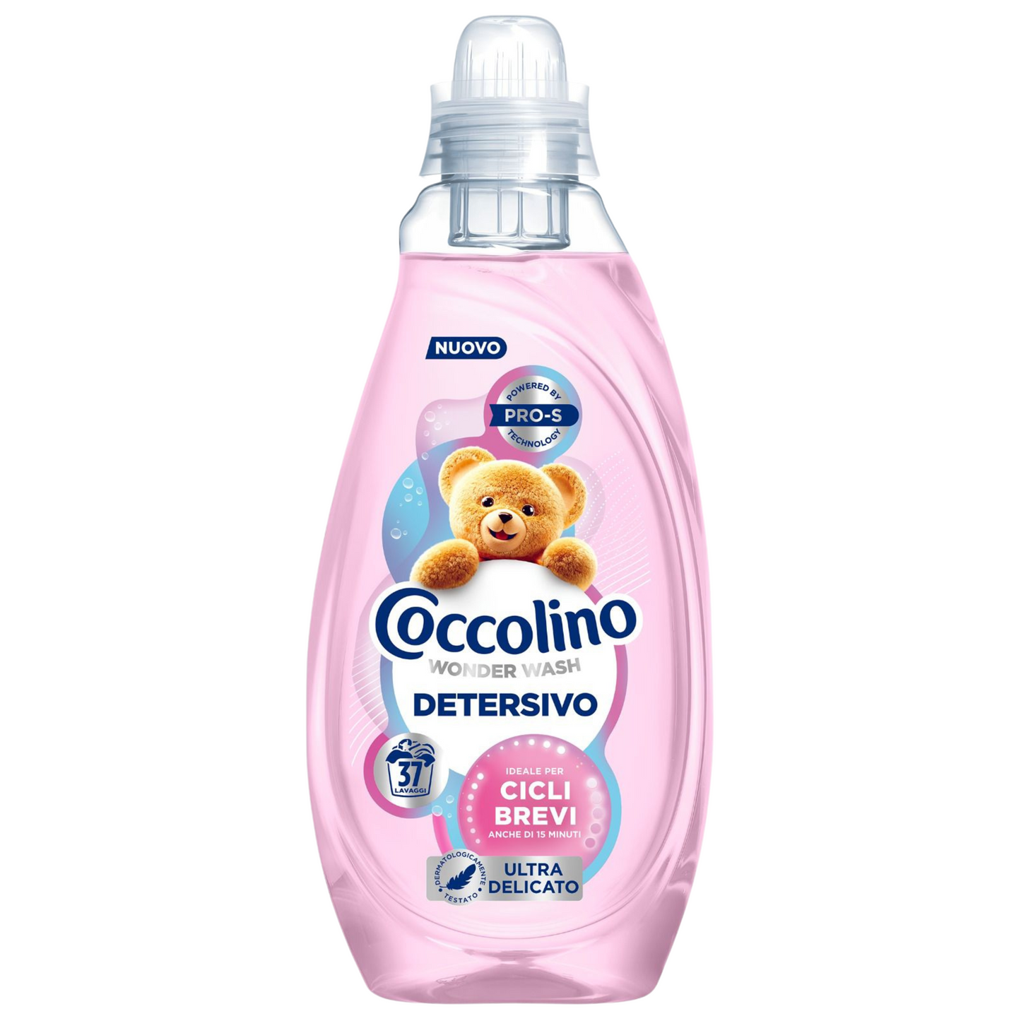 Coccolino Wonder Wash Detersivo Liquido Lavatrice 1.48L 37 Lavaggi Formula Cicli Brevi 30 Minuti