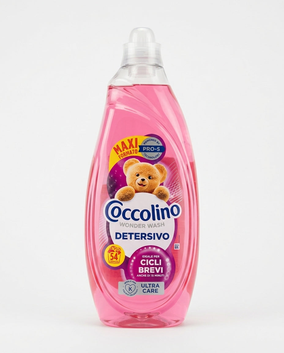 Coccolino Wonder Wash Ultra Care Detersivo Lavatrice 2160 ml | Maxi Formato 54 Lavaggi | PRO-S Technology | Per Cicli Brevi anche 15 Minuti | Protegge i Colori | Made in Italy
