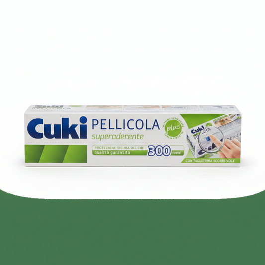 Cuki Pellicola Trasparente Professionale | Rotolo Maxi 300 Metri | Larghezza 30 cm | Massima Aderenza ed Elasticità | PVC Sicuro per Alimenti e Asporto