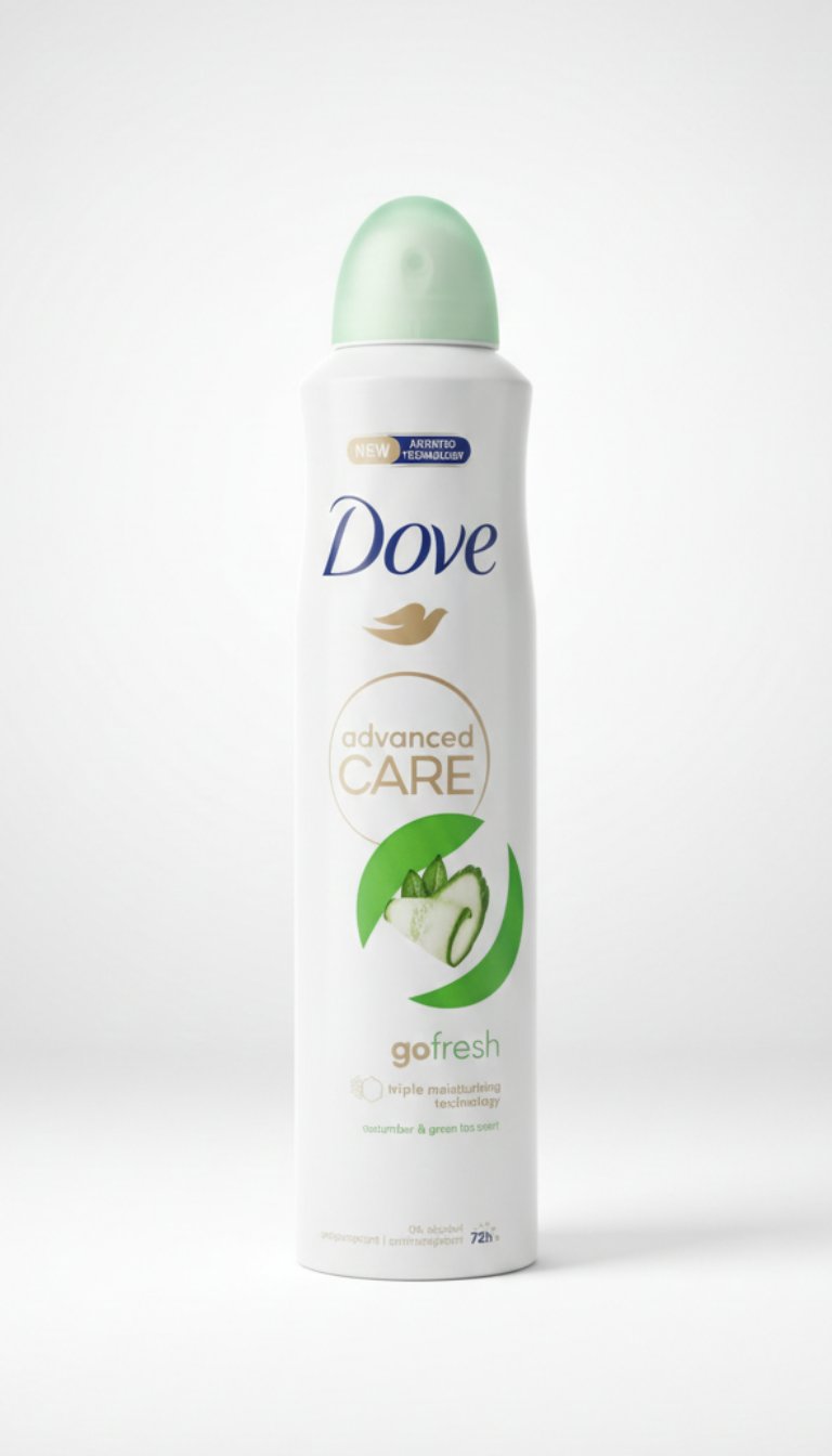 Bundle Dove Advanced Care Go Fresh Deodorante Spray 6X250ml Cetriolo e Tè Verde – Protezione 72H Triple Moisturising Spedizione Inclusa