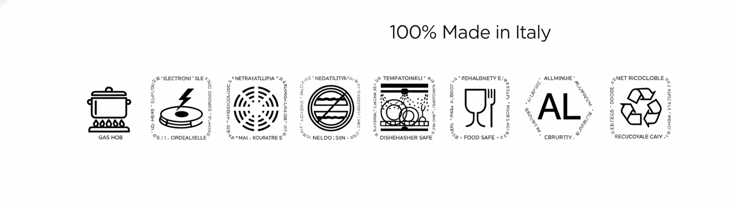 Accademia Mugnano Casseruola Cuore di Pietra Ø 20 cm | Rivestimento Antiaderente Minerale | Made in Italy | Manici Ergonomici Effetto Pietra