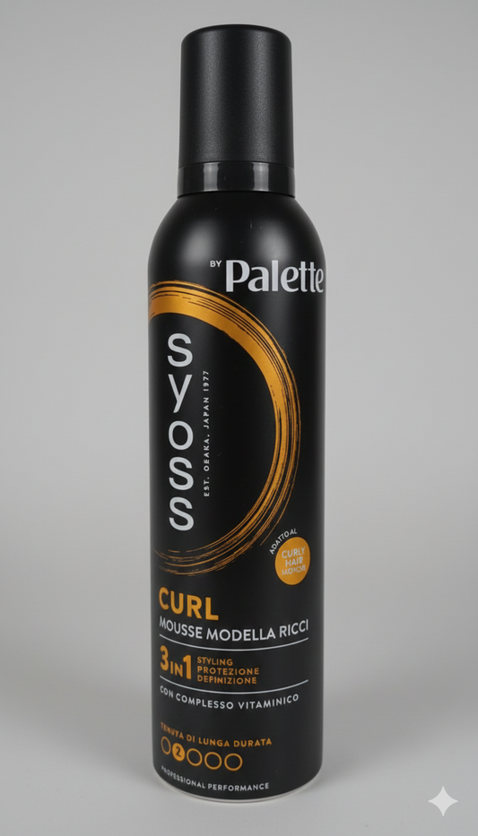 SYOSS by Palette Mousse Modella Ricci 250ml | Schiuma Curl Control 3 in 1 | Styling, Protezione e Definizione 48h