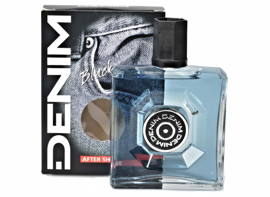 Denim Black After Shave 100ml – Lozione Dopobarba – Formula Rinfrescante per Pelle Tonica e Vitale