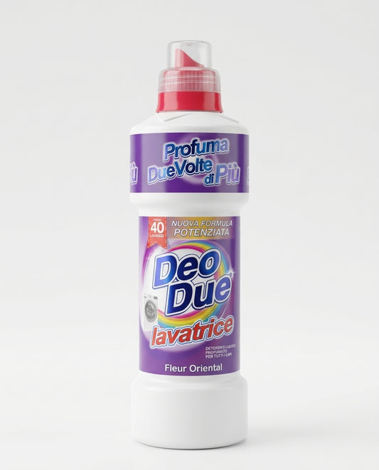 Deo Due Lavatrice Detergente Liquido Fleur Oriental Nanocaps Technology 1 Litro – Detersivo Super Concentrato 40 Lavaggi Made in Italy