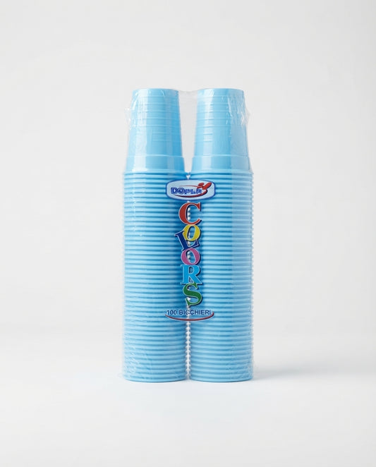 DOpla Colors Bicchieri in Plastica Monouso Marcati SUP 200 ml – Bicchieri Colorati Riciclabili per Feste ed Eventi