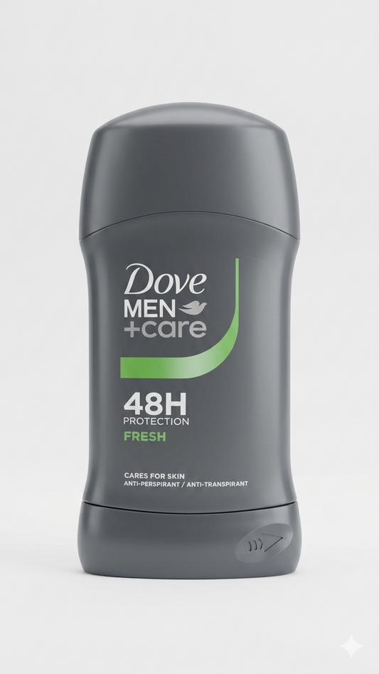Dove Men+Care Fresh Deodorante Stick Antitraspirante 50 ml | Protezione 48h | Formula Energizzante con 1/4 di Crema Idratante