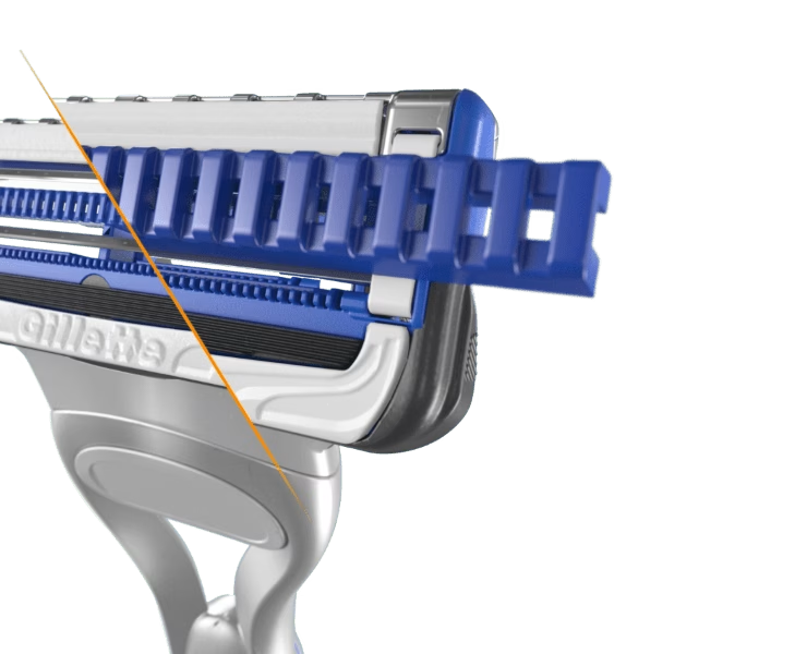 Gillette SkinGuard Sensitive Rasoio Uomo | Tecnologia Anti-Irritazione Clinicamente Testata | Manico Flessibile + 2 Lamette di Ricambio | Ideale per Pelli Sensibili