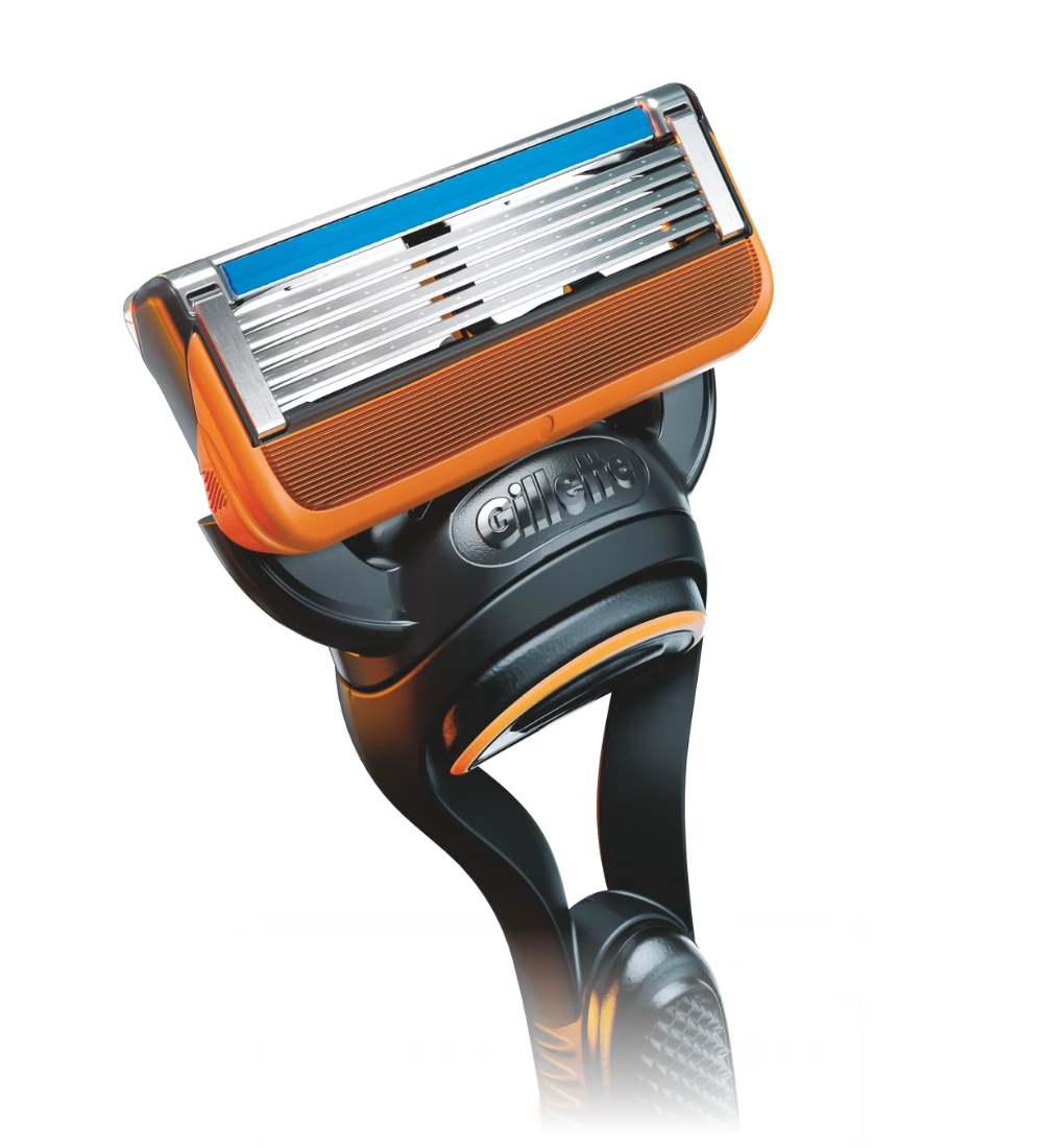 Gillette Fusion5 Rasoio da Uomo | 5 Lame Anti-Attrito di Precisione | Tecnologia a Microalette | 1 Manico + 1 Ricarica | Styling Barba e Rifinitore
