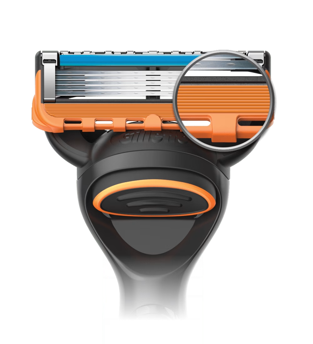 Gillette Fusion5 Power Rasoio da Uomo Motorizzato | Tecnologia a Micro-Impulsi Anti-Attrito | 5 Lame di Precisione + 2 Ricambi | Styling Barba e Rifinitore