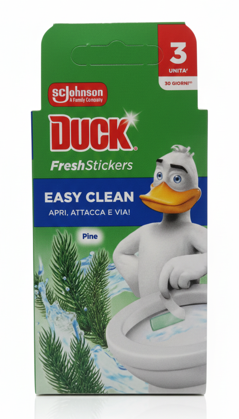 Duck - Fresh Stickers Pine Strisce Gel Autoadesive Igiene WC – Profumo Alpino