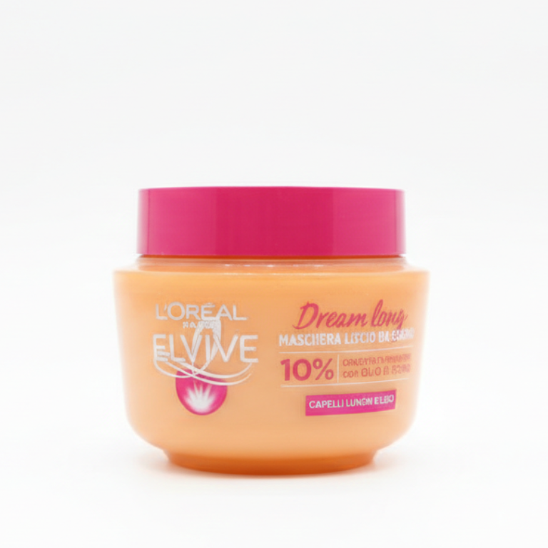 L'Oréal Elvive Maschera Dream Long Ricostruttrice 300ml – Trattamento Intensivo con Cheratina Vegetale per Capelli Lunghi e Danneggiati