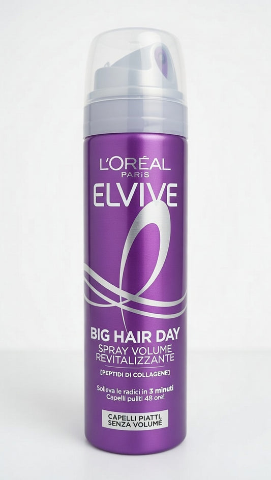 L'Oréal Paris Elvive Collagen Lifter Big Hair Day Spray Volumizzante Rivitalizzante (200ml) – Solleva Radici Istantaneo – Con Peptidi di Collagene
