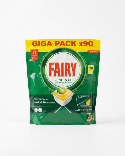Capsule lavastoviglie Fairy Original All In One Limone Giga Pack x90, detersivo per piatti in lavastoviglie