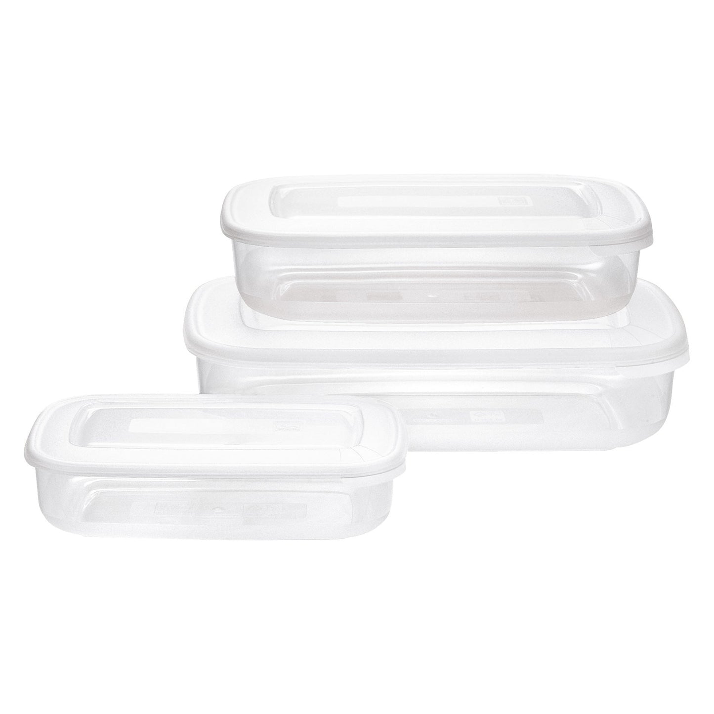 Tontarelli Family-Food Rettangolare Set 3 Oceano in Plastica – La Soluzione Intelligente per Meal Prep e Conservazione