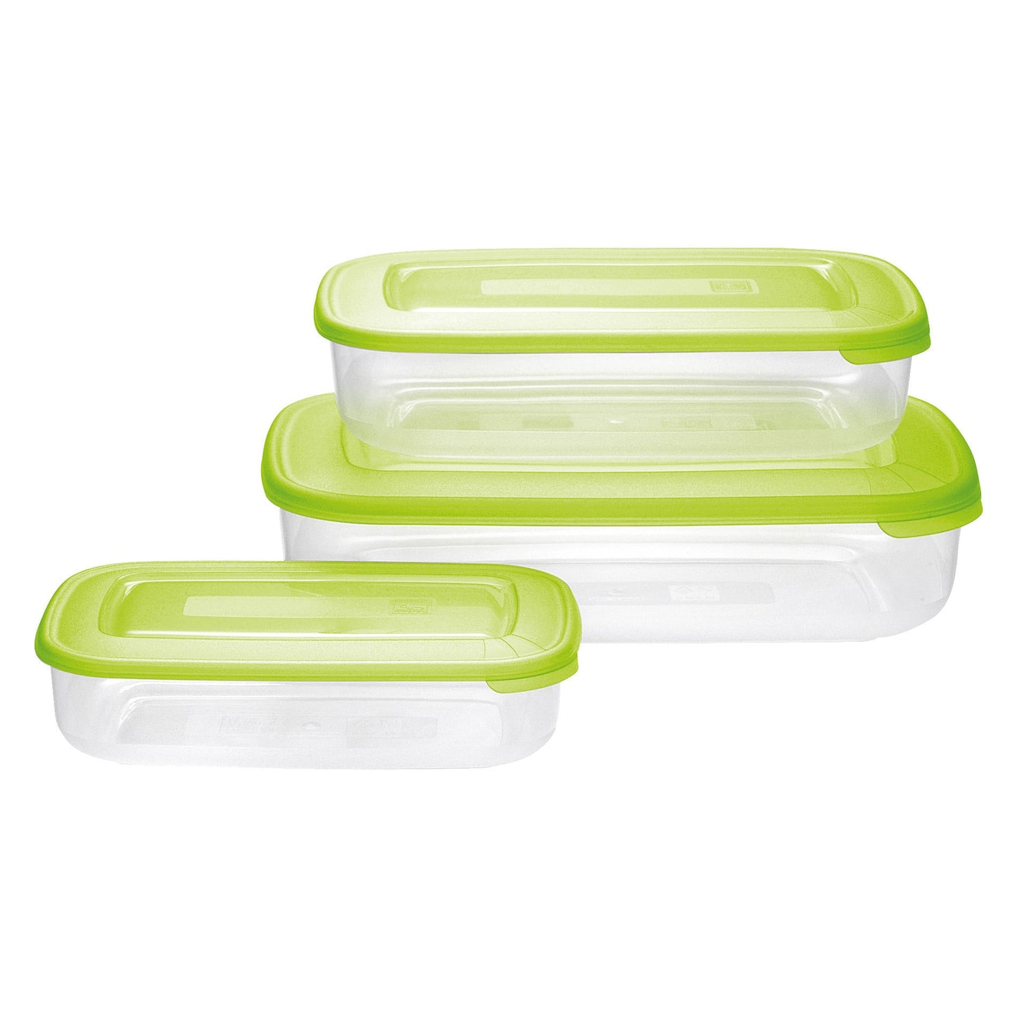 Tontarelli Family-Food Rettangolare Set 3 Oceano in Plastica – La Soluzione Intelligente per Meal Prep e Conservazione