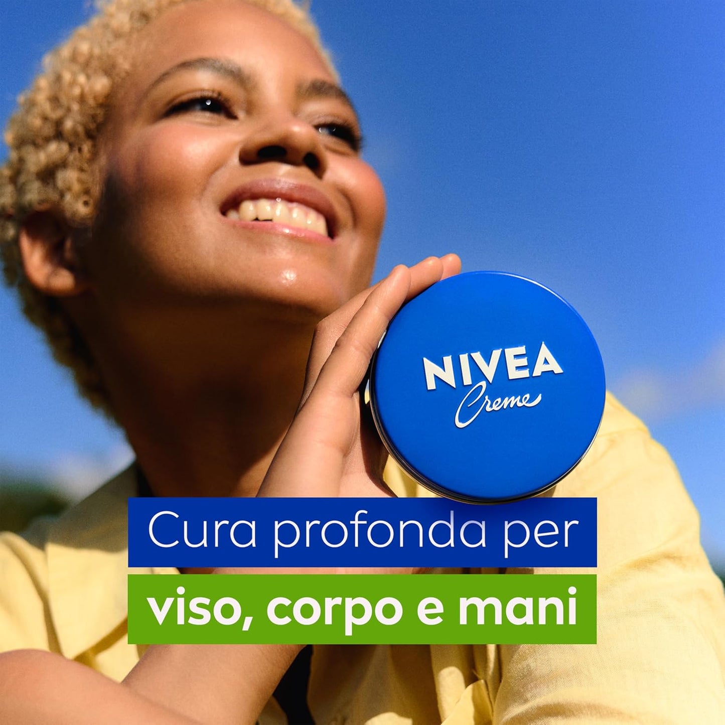 Nivea Creme 400ml Giga Confezione | L'Originale Crema Idratante Multiuso Viso, Corpo e Mani | Nutrizione Profonda con Eucerit | 80% Alluminio Riciclato