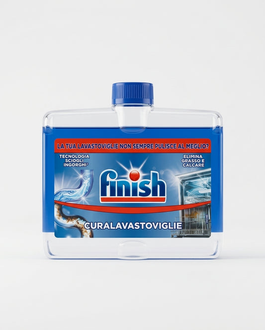 Finish Curalavastoviglie 250 ml Bifasico – Detergente Manutenzione Intensiva Anticalcare e Sgrassante Parti Vitali (Classico/Limone)