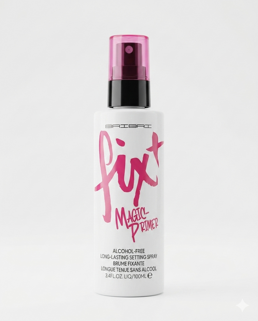 BRIBRI Fix+ Magic Primer Spray Fissante Trucco Lunga Durata 100ml – Nebbia Fissante Idratante Senza Alcool con Niacinamide Illuminante e Azione Uniformante Pori