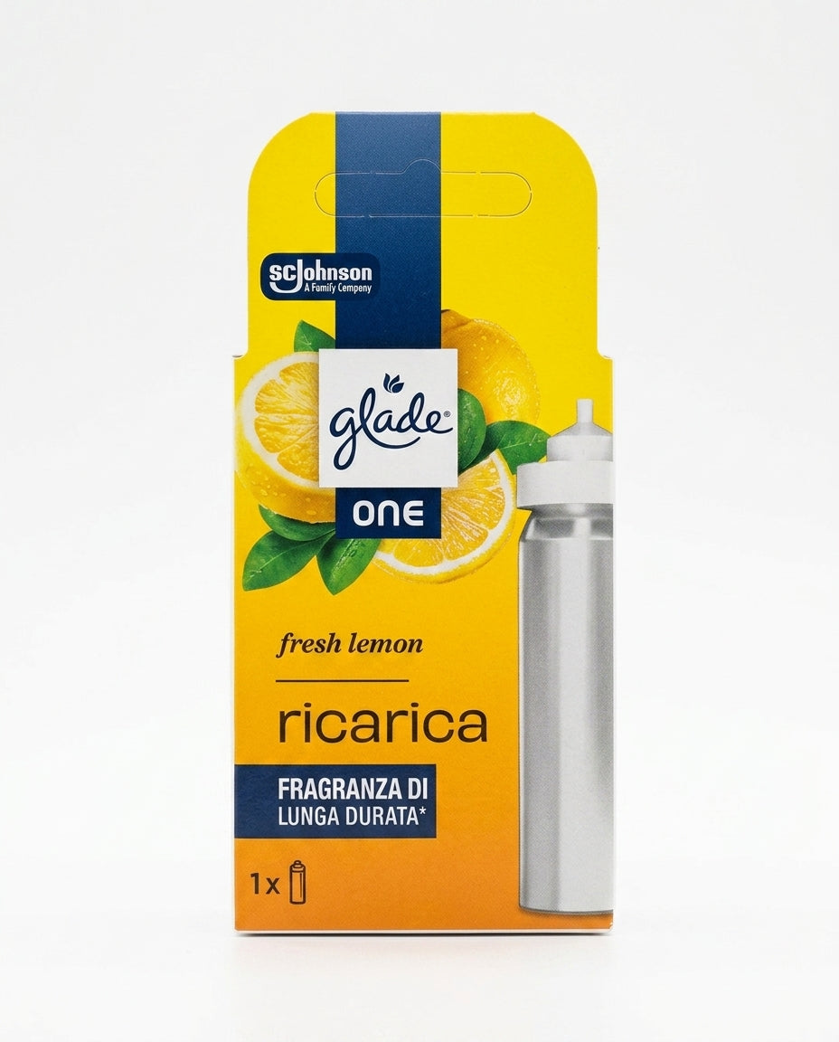 Glade ONE Ricarica Universale Spray Ambienti 10ml Alluminio – Profumazione Istantanea Multi-Compatibile
